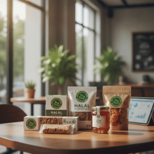 Produk makanan dengan label sertifikat halal sebagai standar kualitas bisnis modern